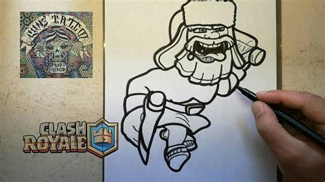 COMO DIBUJAR AL LEÑADOR - CLASH ROYALE. how to draw: Dibujar Fácil, dibujos de El Leñador De Clash Royale, como dibujar El Leñador De Clash Royale para colorear e imprimir