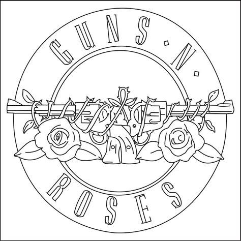 LOGO GUNS & ROSES 10 CM: Aprender a Dibujar y Colorear Fácil, dibujos de El Logo De Guns N Roses, como dibujar El Logo De Guns N Roses para colorear e imprimir