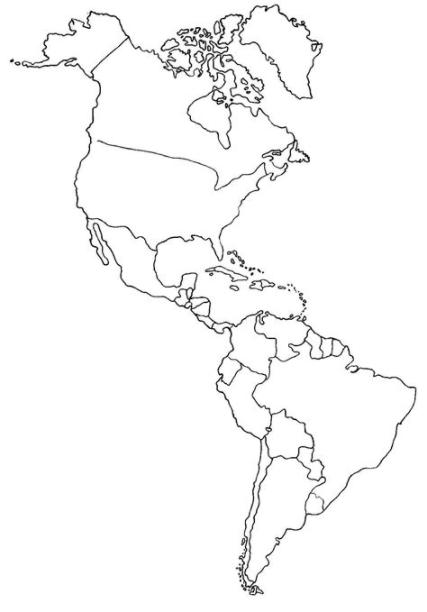 New Mapa De America Latina Para Colorear Sin Nombres - hd: Aprende a Dibujar Fácil con este Paso a Paso, dibujos de El Mapa De America, como dibujar El Mapa De America paso a paso para colorear