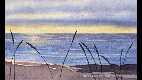El Mar Y El Cielo A La Acuarela | Libro Gratis: Dibujar Fácil con este Paso a Paso, dibujos de El Mar Al Oleo, como dibujar El Mar Al Oleo para colorear