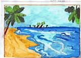 Paisajes para pintar - Web del maestro: Dibujar Fácil, dibujos de El Mar Con Acuarela, como dibujar El Mar Con Acuarela para colorear e imprimir