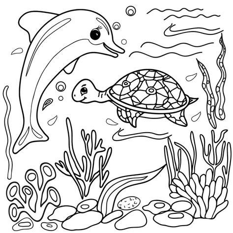 Dibujos de Animales marinos para colorear - Mundo submarino: Aprender a Dibujar Fácil, dibujos de El Mar Realista, como dibujar El Mar Realista para colorear