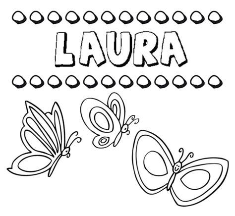 Laura: dibujos de los nombres para colorear. pintar e imprimir: Dibujar y Colorear Fácil, dibujos de El Nombre Laura, como dibujar El Nombre Laura paso a paso para colorear