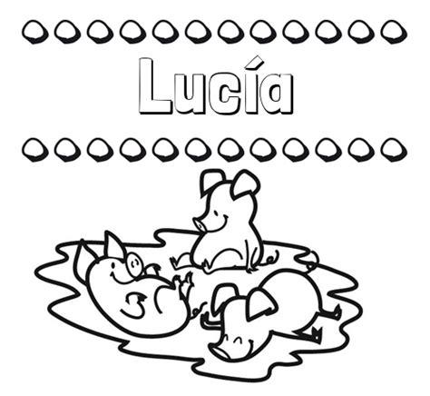 Nombre Lucía: Dibujos para colorear: nombres y los tres: Dibujar Fácil, dibujos de El Nombre Lucia, como dibujar El Nombre Lucia para colorear