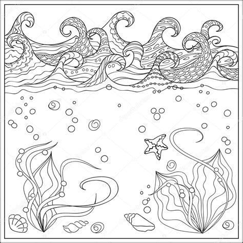 Imagenes De Oceanos Para Colorear: Dibujar Fácil, dibujos de El Oceano, como dibujar El Oceano paso a paso para colorear