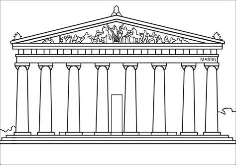 parthenon greece drawing coloring page - Google Search #: Dibujar y Colorear Fácil, dibujos de El Partenon, como dibujar El Partenon paso a paso para colorear