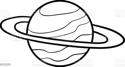 Ilustración de Libro De Colorear Saturno y más Vectores: Aprender a Dibujar y Colorear Fácil con este Paso a Paso, dibujos de El Planeta Saturno, como dibujar El Planeta Saturno paso a paso para colorear