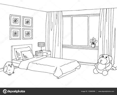 Niños habitación gráfico negro blanco interior bosquejo: Dibujar Fácil con este Paso a Paso, dibujos de El Plano De Mi Habitacion, como dibujar El Plano De Mi Habitacion para colorear e imprimir