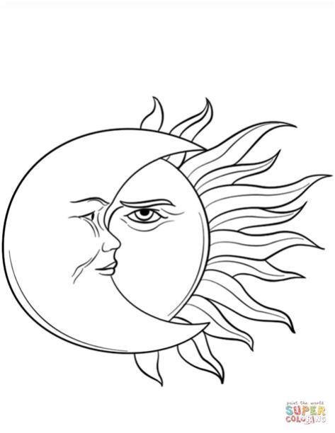 Dibujo de El Sol y la Luna para colorear | Dibujos para: Aprender a Dibujar y Colorear Fácil con este Paso a Paso, dibujos de El Sol Y La Luna, como dibujar El Sol Y La Luna para colorear e imprimir