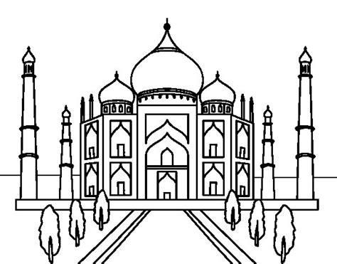 Dibujo de El Taj Mahal para Colorear - Dibujos.net: Dibujar Fácil, dibujos de El Taj Mahal, como dibujar El Taj Mahal para colorear
