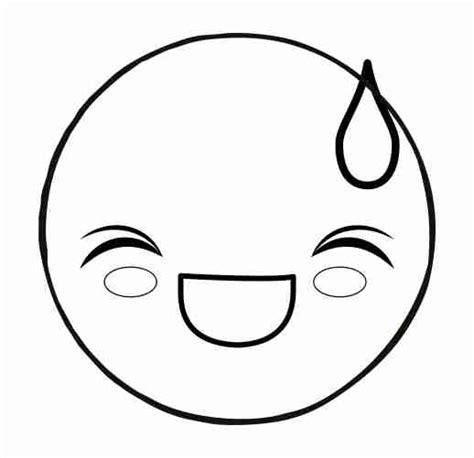 Dibujos de Emoji sudando para colorear 🌈 Colorealo.net 🍄: Aprender como Dibujar Fácil con este Paso a Paso, dibujos de Emojis Kawaii, como dibujar Emojis Kawaii para colorear