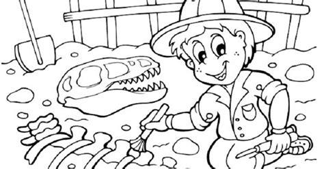 Pinto Dibujos: Fosiles para colorear - Paleontólogo para: Dibujar y Colorear Fácil con este Paso a Paso, dibujos de En Arqueologia, como dibujar En Arqueologia para colorear e imprimir