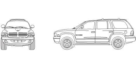 Bloques AutoCAD Gratis de automóvil Dodge. modelo Durango: Dibujar Fácil con este Paso a Paso, dibujos de En Autocad 2010, como dibujar En Autocad 2010 para colorear