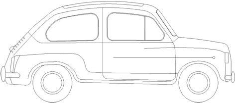 Bloques AutoCAD Gratis - Vehiculos - Coches - Seat 600: Dibujar Fácil, dibujos de En Autocad 2013, como dibujar En Autocad 2013 para colorear