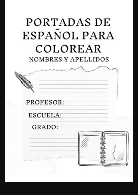 ᐅ Portada de Español para Colorear estilo Pergamino: Dibujar y Colorear Fácil, dibujos de En Documentos De Google, como dibujar En Documentos De Google para colorear e imprimir