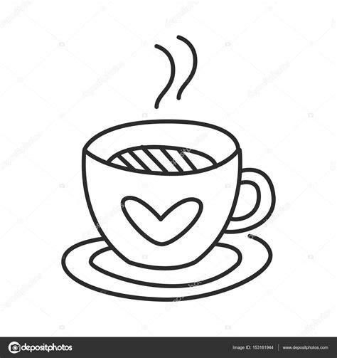 Té o taza de café vector garabato dibujado a mano: Dibujar Fácil con este Paso a Paso, dibujos de En El Cafe, como dibujar En El Cafe para colorear