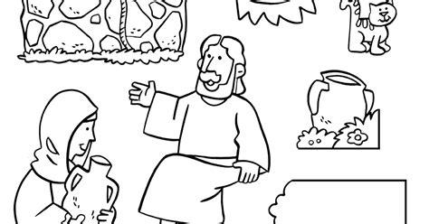 Educar con Jesús: Samaritana y Jesús. Colorear. recortar: Dibujar Fácil, dibujos de En Genially, como dibujar En Genially paso a paso para colorear