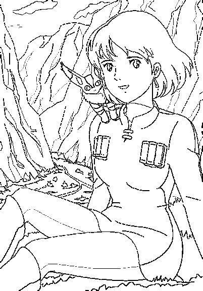 Dibujo para colorear Nausicaa | Dibujos. Dibujos para: Aprende como Dibujar y Colorear Fácil, dibujos de En Manga Studio 5, como dibujar En Manga Studio 5 para colorear e imprimir