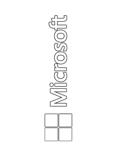Dibujos para colorear Logo de Microsoft: Dibujar Fácil con este Paso a Paso, dibujos de En Microsoft, como dibujar En Microsoft para colorear
