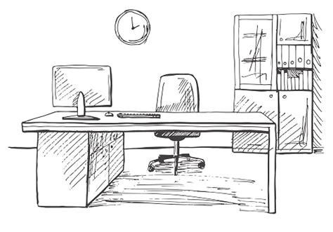 Ilustración de Oficina En Un Estilo De Dibujo Muebles De: Dibujar y Colorear Fácil con este Paso a Paso, dibujos de En Open Office, como dibujar En Open Office para colorear
