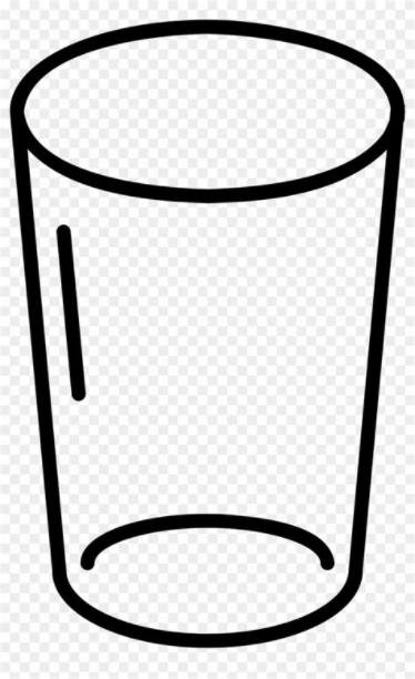 Empty Glass Coloring Page - Vaso Para Colorear - Free: Dibujar Fácil, dibujos de En Un Vaso, como dibujar En Un Vaso para colorear