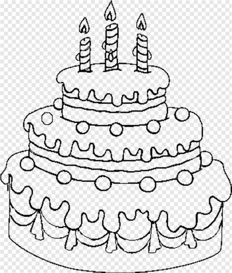 Cumpleaos - Dibujo De Torta Para Colorear. HD Png Download: Dibujar Fácil con este Paso a Paso, dibujos de En Una Torta, como dibujar En Una Torta para colorear