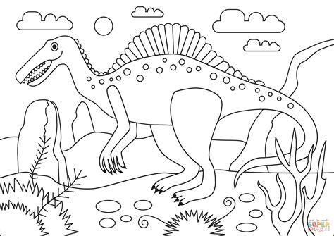 Dibujo de Dinosaurio Spinosaurus para colorear | Dibujos: Aprende como Dibujar Fácil, dibujos de Espinosaurio, como dibujar Espinosaurio para colorear e imprimir