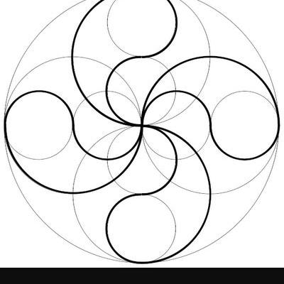 lauburu en 2019 | Arte de geometría. Dibujo geométrico y: Dibujar Fácil con este Paso a Paso, dibujos de Espirales Con Compas, como dibujar Espirales Con Compas paso a paso para colorear