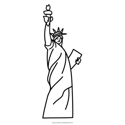 Dibujo De Estatua De La Libertad Para Colorear - Ultra: Dibujar y Colorear Fácil, dibujos de Estatua De La Libertad, como dibujar Estatua De La Libertad paso a paso para colorear