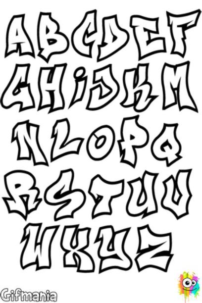 Граффити в виде алфавита: Dibujar y Colorear Fácil, dibujos de Estilo Graffiti, como dibujar Estilo Graffiti para colorear