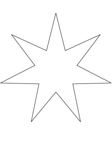 Dibujo de Estrella de 7 puntas para colorear | Dibujos: Aprende como Dibujar Fácil, dibujos de Estrella De 7 Puntas, como dibujar Estrella De 7 Puntas para colorear e imprimir