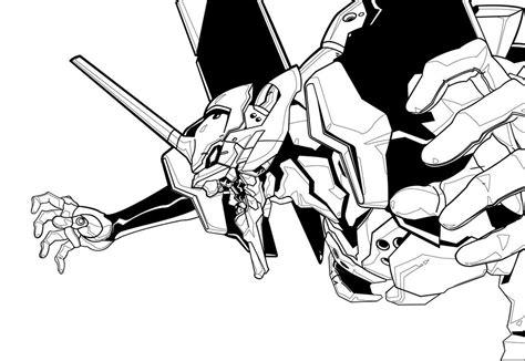 Eva 01 Black and White | Neon evangelion. Evangelion: Dibujar y Colorear Fácil, dibujos de Eva 01, como dibujar Eva 01 para colorear