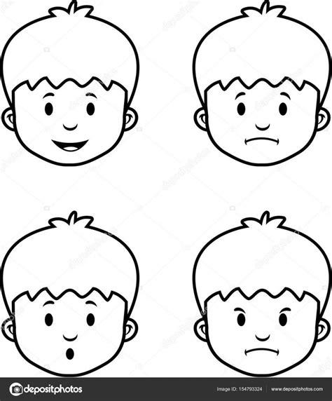 Cara Para Colorear Dibujos Facil Infantil Sin Pelo: Dibujar y Colorear Fácil, dibujos de Expresiones De La Cara, como dibujar Expresiones De La Cara para colorear e imprimir