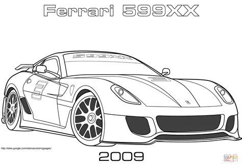 Dibujo de Ferrari 599XX de 2009 para colorear | Dibujos: Dibujar y Colorear Fácil, dibujos de Ferrari, como dibujar Ferrari para colorear e imprimir