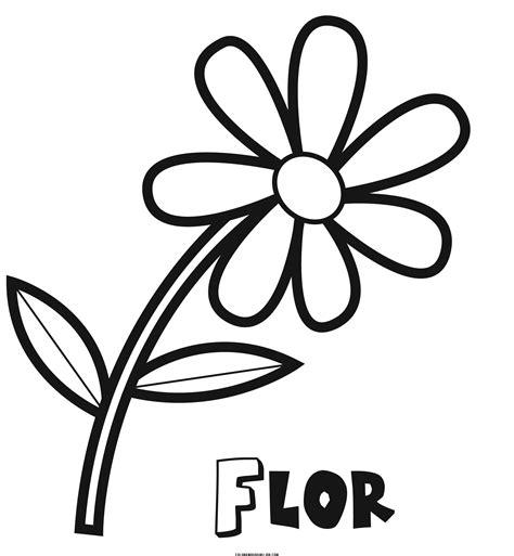 Dibujo de una sencilla flor - Dibujos para colorear: Dibujar Fácil, dibujos de Flore, como dibujar Flore para colorear e imprimir