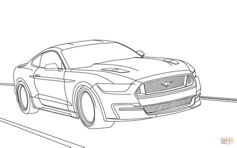 Dibujo de Ford Mustang 2015 para colorear | Dibujos para: Aprender como Dibujar y Colorear Fácil con este Paso a Paso, dibujos de Ford Mustang, como dibujar Ford Mustang paso a paso para colorear