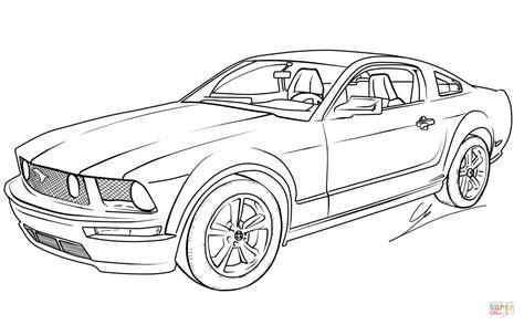 Dibujo de Ford Mustang GT para colorear | Dibujos para: Dibujar Fácil con este Paso a Paso, dibujos de Ford Mustang, como dibujar Ford Mustang para colorear