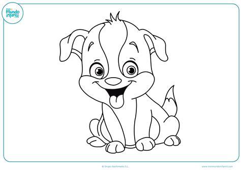 Dibujo infantil de un perro cachorro para colorearlo: Dibujar Fácil con este Paso a Paso, dibujos de Fotos De Un Perro, como dibujar Fotos De Un Perro paso a paso para colorear