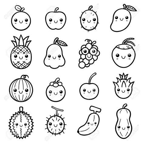 Image result for dibujos frutas kawaii para pintar: Dibujar Fácil, dibujos de Frutas Kawaii, como dibujar Frutas Kawaii para colorear e imprimir