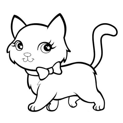 Dibujos de Gatos para Colorear. Imprimir o Calcar: Dibujar Fácil con este Paso a Paso, dibujos de Gatitos, como dibujar Gatitos paso a paso para colorear