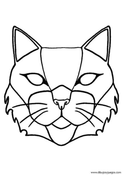 mascaras-carnaval-gatos-009 | Dibujos y juegos. para: Aprende como Dibujar Fácil, dibujos de Gato 3D, como dibujar Gato 3D para colorear e imprimir