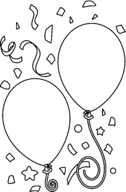 globos de cumpleanos para colorear 2 | Globos para: Aprender a Dibujar y Colorear Fácil, dibujos de Globos De Cumpleaños, como dibujar Globos De Cumpleaños para colorear e imprimir