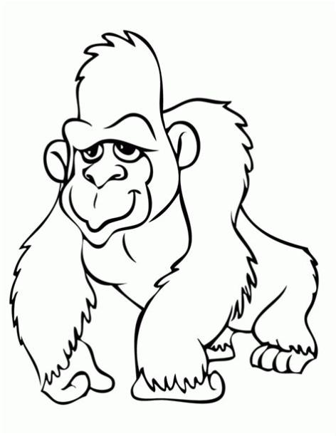 Gorilas para colorear 🥇 ¡DIBUJOS para imprimir y pintar!: Dibujar y Colorear Fácil con este Paso a Paso, dibujos de Gorila, como dibujar Gorila para colorear