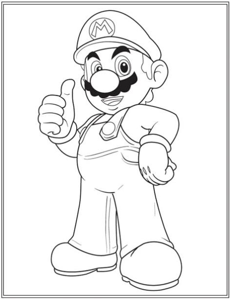 Dibujo para imprimir y colorear de Super Mario: Dibujar Fácil, dibujos de Ha Mario, como dibujar Ha Mario para colorear e imprimir