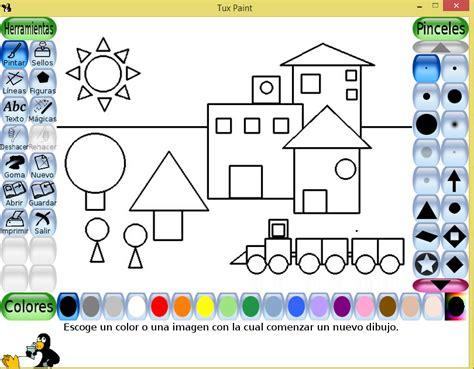 Sofi Lajcher: Actividades con TuxPaint: Dibujar y Colorear Fácil, dibujos de Herramientas En Paint, como dibujar Herramientas En Paint para colorear