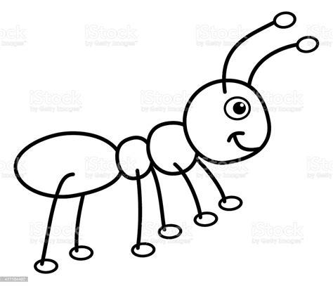 Ilustración de Hormiga Para Colorear y más Vectores: Dibujar Fácil con este Paso a Paso, dibujos de Hormigas Para Niños, como dibujar Hormigas Para Niños paso a paso para colorear