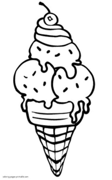 Beautiful ice cream coloring page | Ice cream coloring: Dibujar y Colorear Fácil con este Paso a Paso, dibujos de Ice Cream, como dibujar Ice Cream paso a paso para colorear