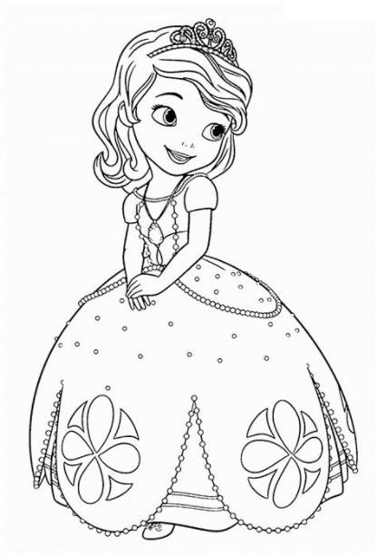 Dibujos de La Princesa Sofia para colorear. dibujos disney: Aprende como Dibujar Fácil, dibujos de Imagenes, como dibujar Imagenes para colorear e imprimir