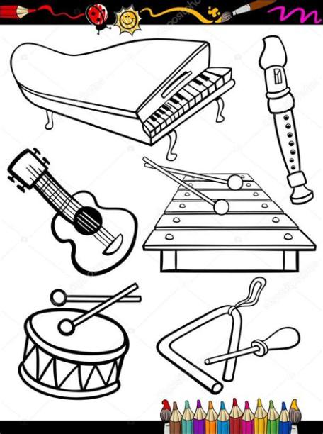 Dibujos Para Colorear De Instrumentos Musicales De Percusion: Dibujar y Colorear Fácil con este Paso a Paso, dibujos de Instrumentos, como dibujar Instrumentos paso a paso para colorear