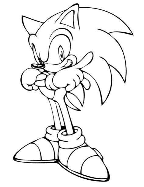 Dibujos de Sonic para colorear - Colorear24.com: Dibujar Fácil con este Paso a Paso, dibujos de Juegos De A Sonic, como dibujar Juegos De A Sonic para colorear